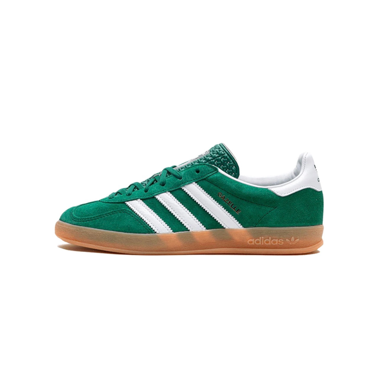 ADIDAS GAZELLE INDOOR
COLLEGIATE GREEN CLOUD WHITE
GUM